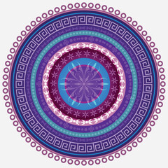 Vector mandala. Decorative round colorful ornament isolated on whiite