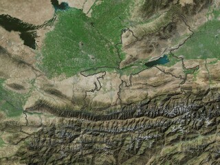 Sughd, Tajikistan. High-res satellite. No legend