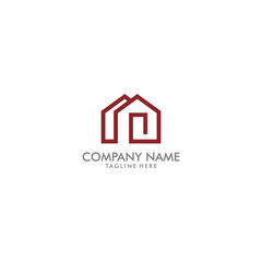 Building logo illustration graphic design vector in line art style. for branding, real estate, construction, home, and business cards