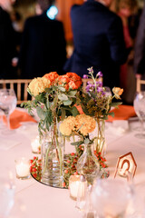 Colorful floral bouquet for a wedding