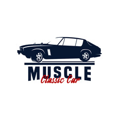 Fototapeta premium Muscle car logo template vector design