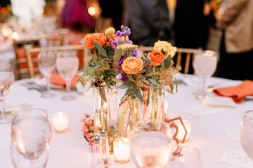 Colorful floral bouquet for a wedding