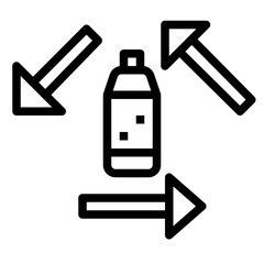Recycle line icon style