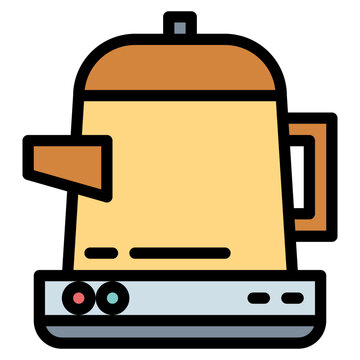 yellow electric kettle clip art preview