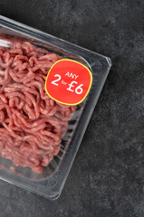 Minced Beef Packaging Close up