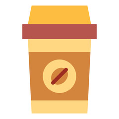 coffee cup flat icon style