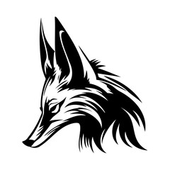 Fox Face, Silhouettes Fox Face SVG, black and white Fox vector