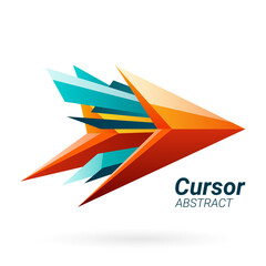 Vector abstract icon arrow.