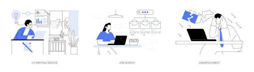 Headhunting agency abstract concept vector illustrations.