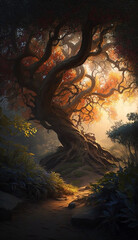 Obraz premium Translation of Bliss through Colors and Nature Scenics