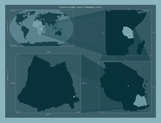 Lindi, Tanzania. Described location diagram