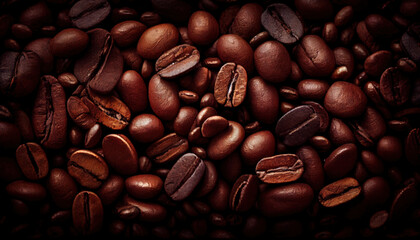 Grains de café torréfiés, texture