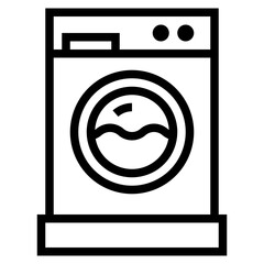 washing machine line icon style