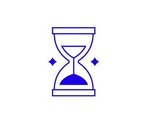 Isolated Concept of hourglass vector illustration in a flat style for website, mobile app, banner, ui ux design, web design, business, marketing, landing page, infographics, mockup, web development
