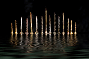 Close Up Screw City Skyline