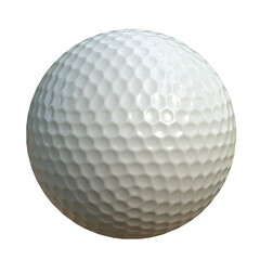 Golf ball isolated on white background 3d rendering