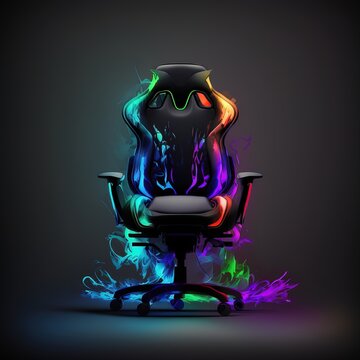 An image of a comfortable and beautiful gaming chair, generative ai