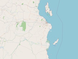 Pwani, Tanzania. OSM. No legend