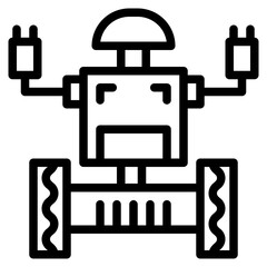 robot line icon style