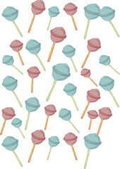 Patron de chupetines, chupetin azul y rosa 