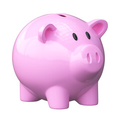 pink piggy bank 3d illustration