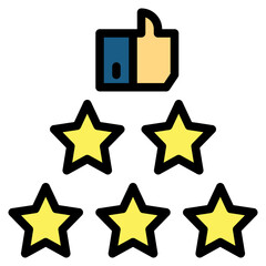 rating filled outline icon style