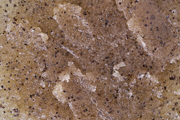 Scrub with coffee and honey texture close up. Texture of coffee and honey scrub's smear with exfoliating particles. Cosmetics texture as a background. Spa and home care concept, beauty procedures.