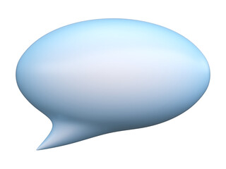 3d speech bubble on white background