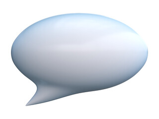 3d speech bubble on white background