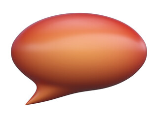 Orange speech bubble on white background