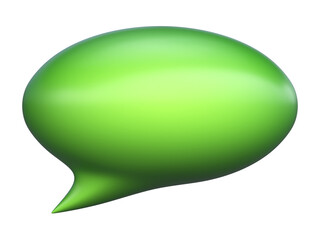 3d speech bubble on white background