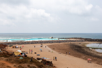 Fototapeta na wymiar Rabat city beach in Morocco