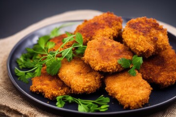 Crispy Chicken Nuggets with Flavorful Herbs and Dipping Sauce - Delicious Fast Food for Any Occasion