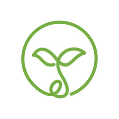 green seed logo type illustration