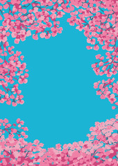 Set of backgrounds for text to the spring cherry blossom. Spring Women's Day. set of spring wedding backgrounds.