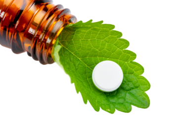 alternative medicine with herbal pills and acupuncture