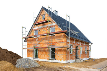 unfinished residential home in construction