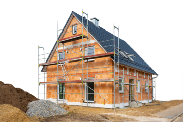 unfinished residential home in construction