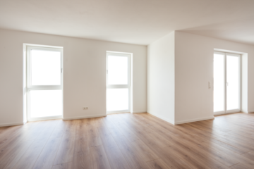 empty room with open window for view to nature