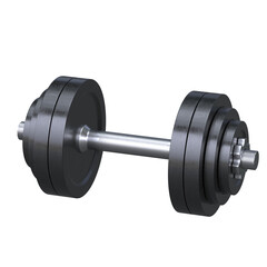 Dumbbell weight isolated on white background 3d rendering