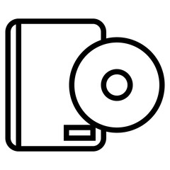 dvd line icon style