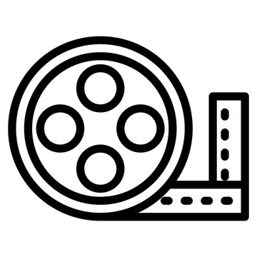 recommend clip art: film reel line icon style