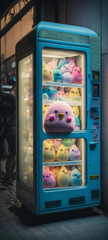Automatic vending toy machine on the street