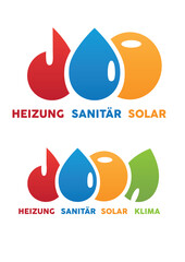 Heizung Sanitär Klempner Business Logo 