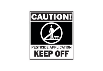 Pesticide application keep off sign vector eps