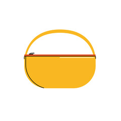 Stylish female handbag. Cartoon woman purse elegant accessory, fashionable casual bag. Modern vector flat illustration