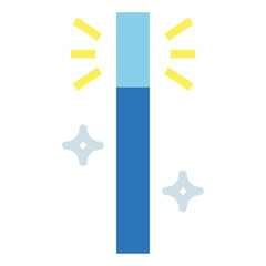 magic wand flat icon style