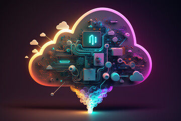 Cloud Networking, Automation, Cloud Managed, AI Generated Art for Business and Technology