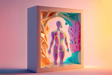 Human body inside. Generative Ai