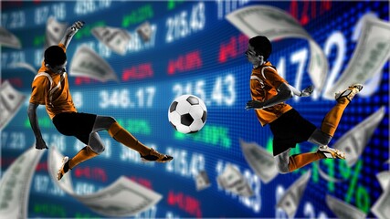 Online analytics for soccer game, player with a ball